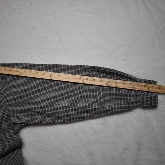 Eddie Bauer Mens Sz M 100% Baumwolle Cotton Plaid Button Down Shirt Office Work - Picture 14 of 16